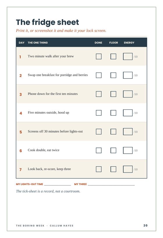 The fridge sheet